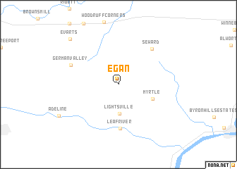 map of Egan