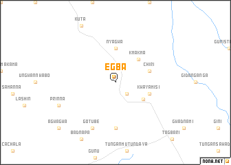 map of Egba