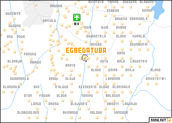 map of Egbeda Tuba