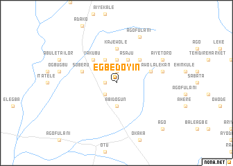 map of Egbedoyin