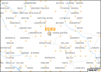 map of Égieu