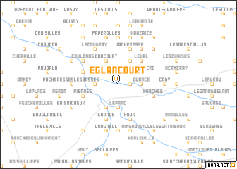 map of Églancourt