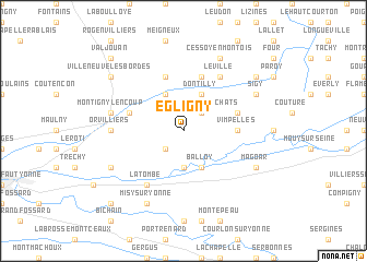 map of Égligny