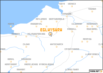 map of Eglwyswrw