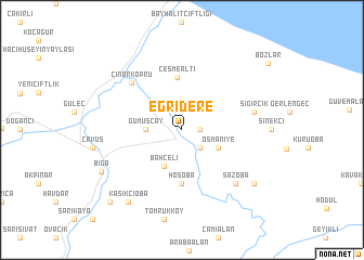 map of Eğridere