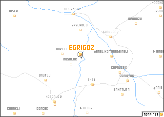 map of Eğrigöz