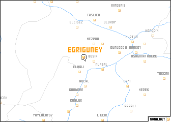 map of Eğrigüney