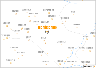 map of Eğrikonak