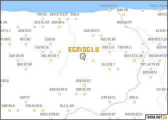 map of Eğrioğlu