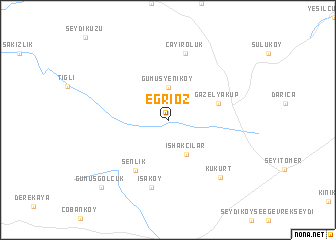 map of Eğriöz