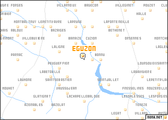 map of Éguzon