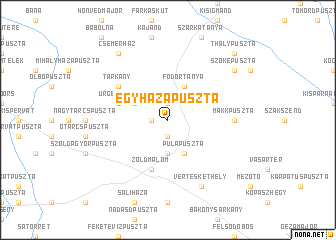 map of Egyházapuszta