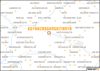 map of Egyházasgergei Tanya