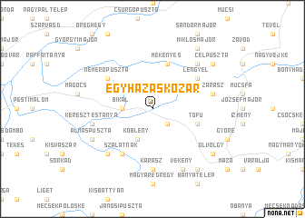 map of Egyházaskozár