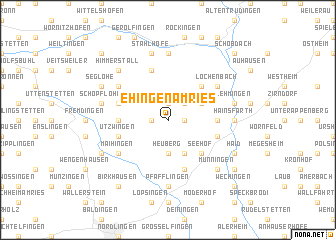 map of Ehingen am Ries
