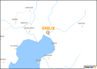 map of Eholié