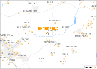 map of Ehrenfeld