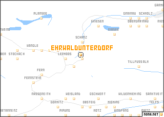 map of Ehrwald Unterdorf