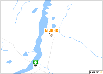 map of Eiðar