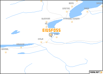 map of Eidsfoss