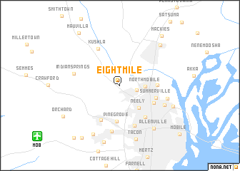 map of Eight Mile