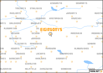 map of Eigirdonys