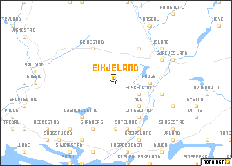 map of Eikjeland