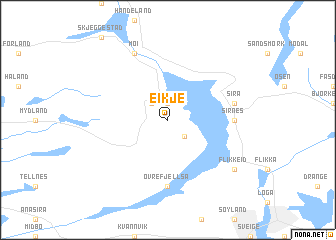 map of Eikje