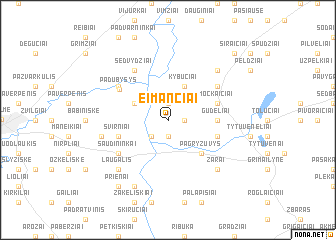 map of Eimančiai