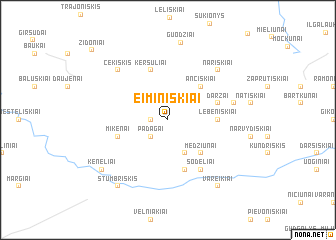 map of Eiminiškiai