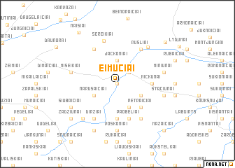map of Eimučiai