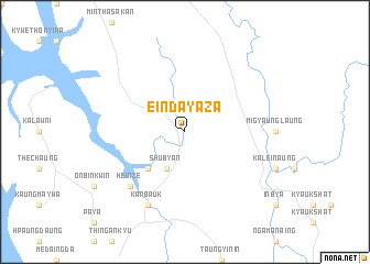 map of Eindayaza