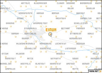 map of Einum