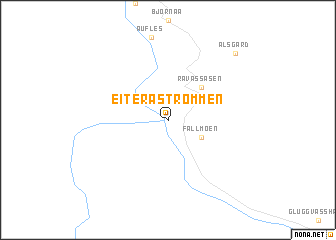 map of Eiteråstrømmen