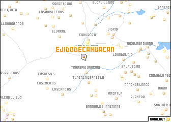 map of Ejido de Cahuacán