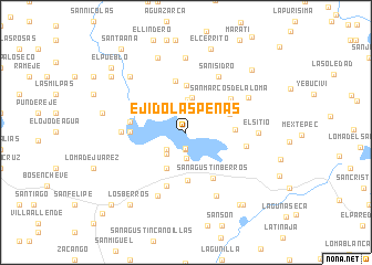 map of Ejido Las Peñas