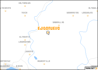 map of Ejido Nuevo