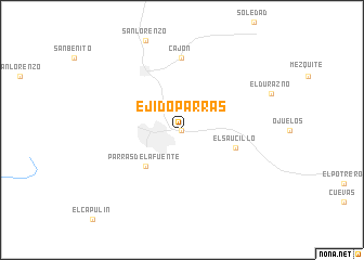 map of Ejido Parras