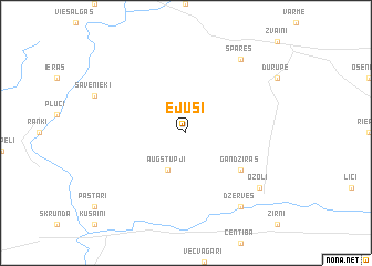 map of Ejuši