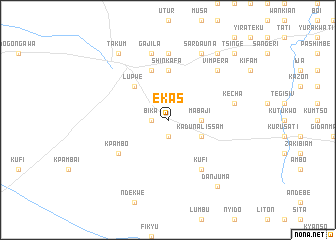 map of Ekas
