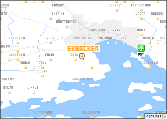 map of Ekbacken
