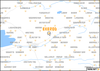 map of Ekeröd