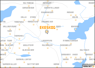 map of Ekeskog