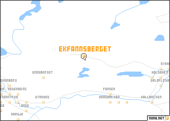 map of Ekfännsberget