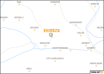 map of Ekinözü