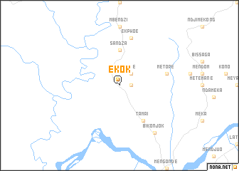 map of Ekok