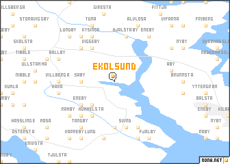 map of Ekolsund