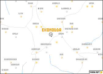 map of Ekomodda