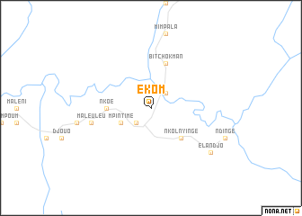 map of Ékom