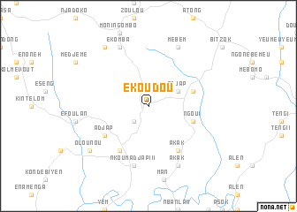 map of Ekoudou